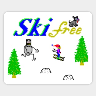 Skifree Retro 90’s PC Game Sticker